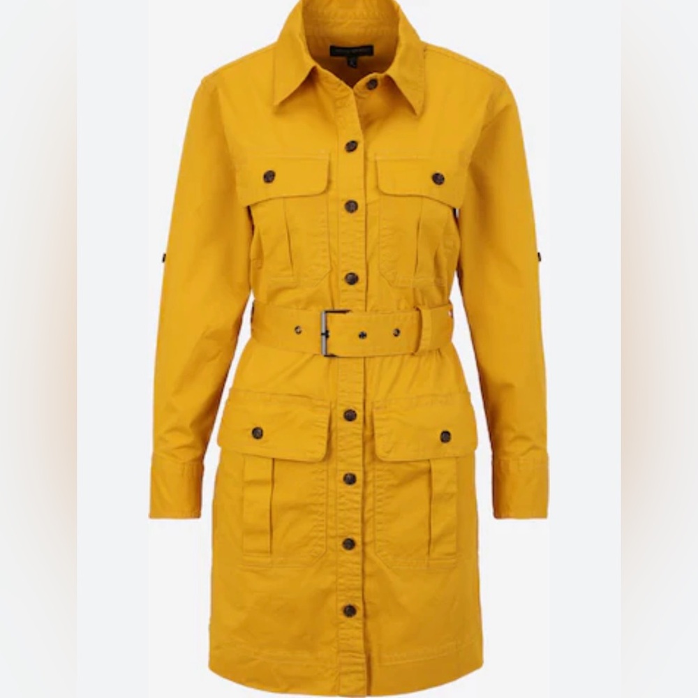 Banana Republic Mustard Utility Jacket Dress